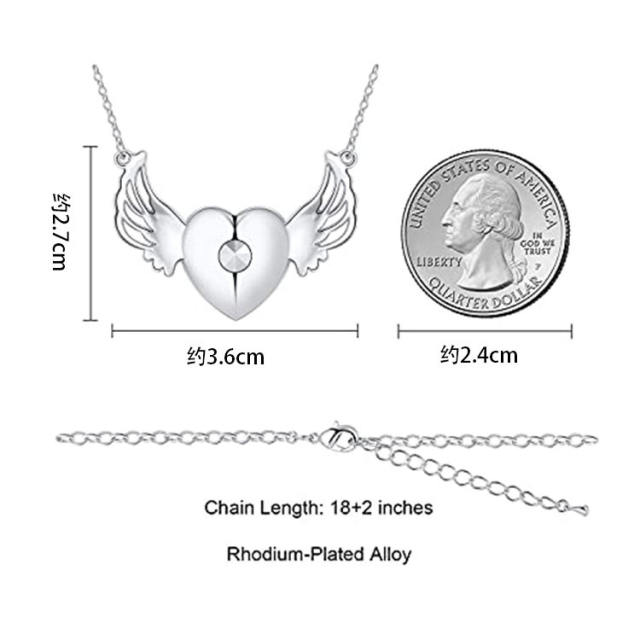 Fashionable crystal angel wing necklace