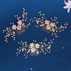 Korean fashion elegant flower bridal hair combs