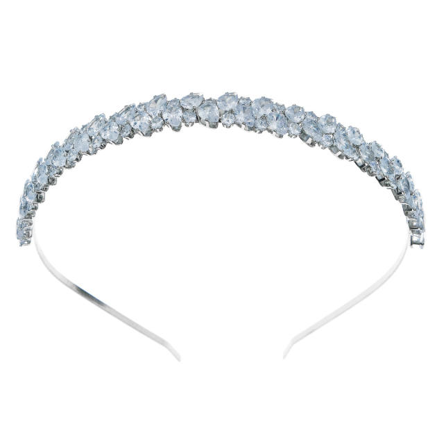 Luxury cubic zircon headband for wedding