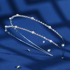 Concise two layer diamond headband