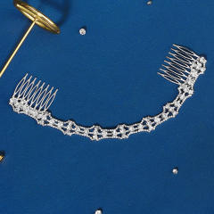 Elegant diamond bridal hair combs