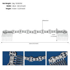 Elegant diamond bridal hair combs