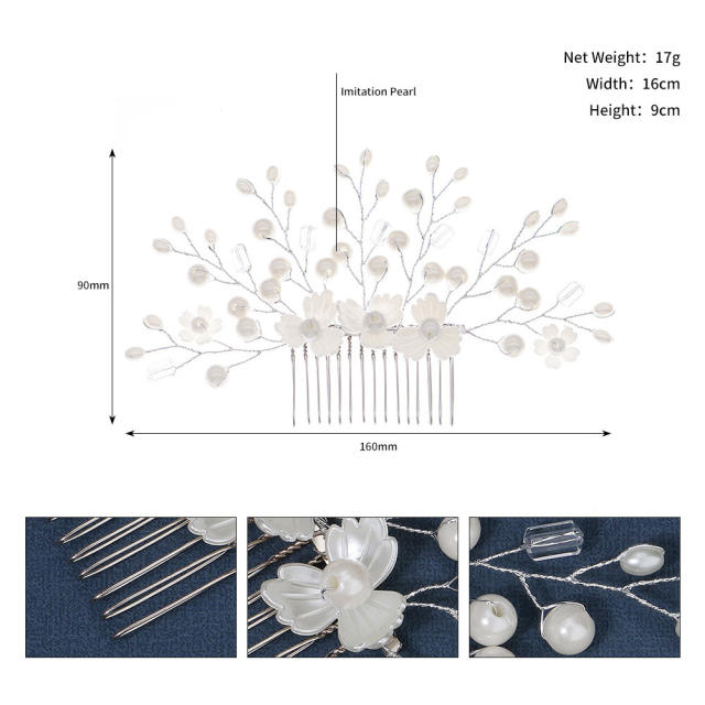 Occident fashion handmade crystal beads bridal hair combs