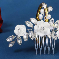 Occident fashion silver color flower bridal hair combs