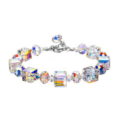 Amazon hot sale 8mm crystal square beads jewelry set