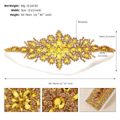 Handmade color cubic zircon elastic headband