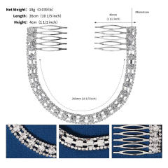Elegant diamond bridal hair combs