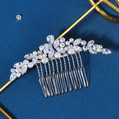 Luxury delicate cubic zircon bridal hair combs