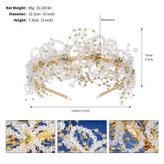 Korean fashion handmade crystal beads headband