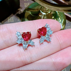 Luxury faux ruby statement jewelry set