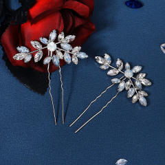 Korean fashion easy match rhinestone bridal hair pins set