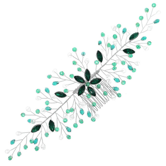 Occident fashion colorful crystal beads hair combs