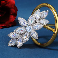 Korean fashion diamond flower french barrette hair clips