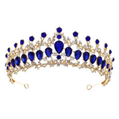 Baroque color glass crystal statement crown
