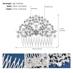 Occident fashion pave setting rhinestone bridal hair combs