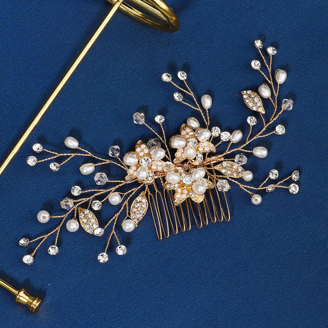 Korean fashion elegant flower bridal hair combs