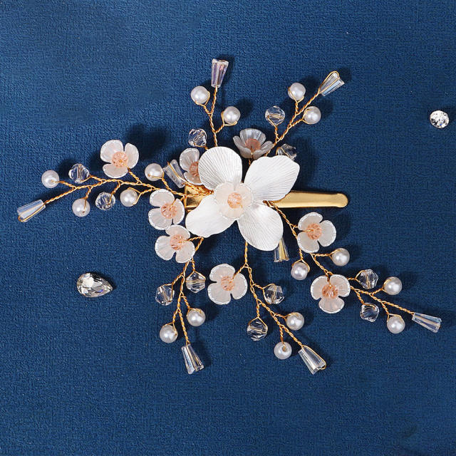Elegant flower handmade duckbill hair clips