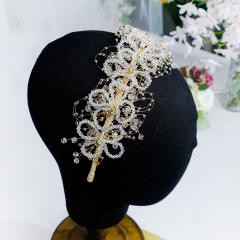 Korean fashion handmade crystal beads headband