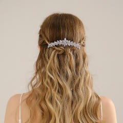 INS design elegant cubic zircon bridal hair combs