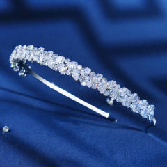 Luxury cubic zircon headband for wedding