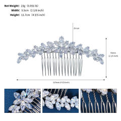Luxury delicate cubic zircon bridal hair combs