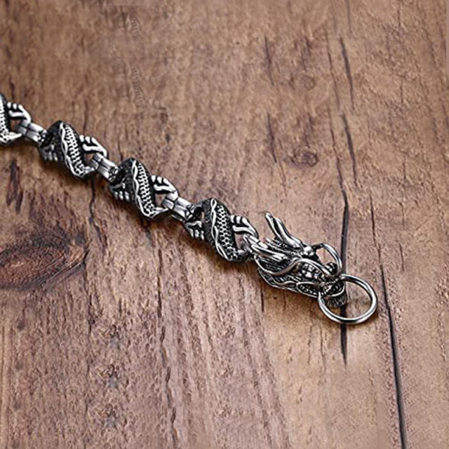Popular silver twist chain bracelet for men