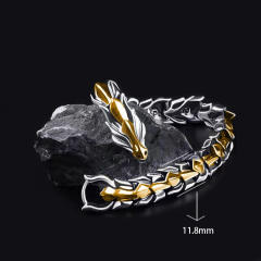 Hiphop the dragon head chain bracelet for men