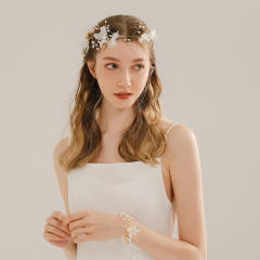 Spring design natural white flower handmade bridal hair pieces