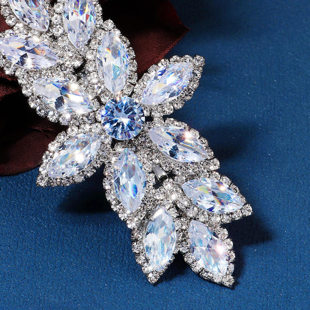 Korean fashion diamond flower french barrette hair clips