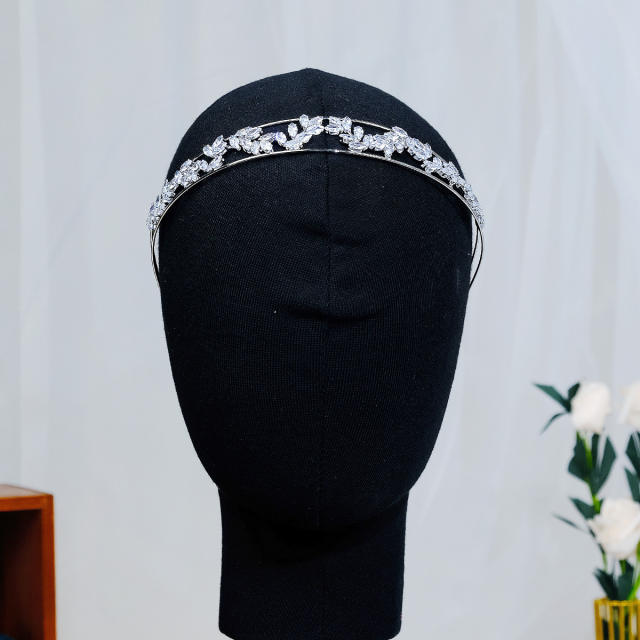 Korean fashion ins cubic zircon headband for wedding