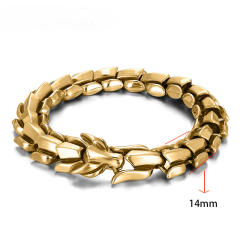 Hiphop the dragon head chain bracelet for men