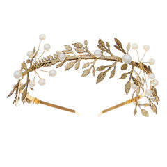 Baroque gold leaf headband