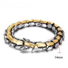 Hiphop the dragon head chain bracelet for men