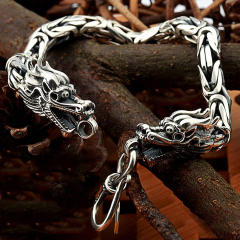 Gothic punk trend dragon head chain bracelet