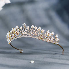 Luxury sweet tiny pearl bead diamond headband