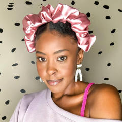 Amazon hot sale satin scrunchies headband