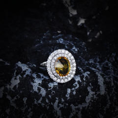 Creative luxury party queen topaz statement jewelry set