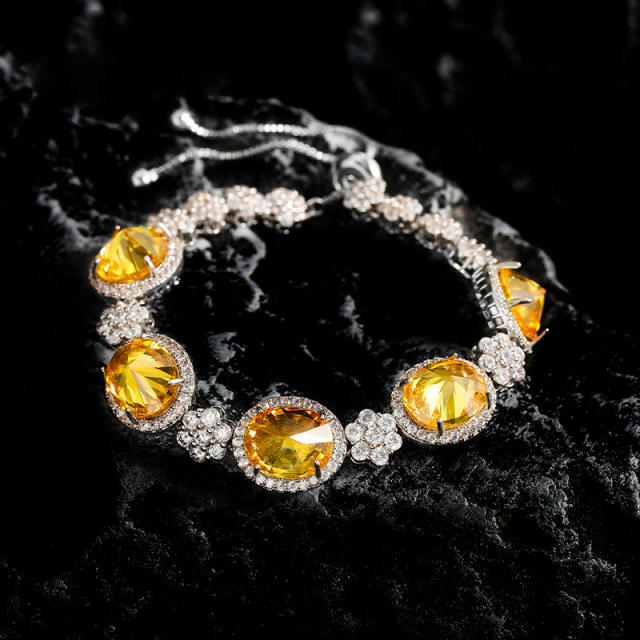 Creative luxury party queen topaz statement jewelry set