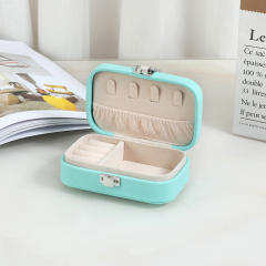 PU leather spring color two layer jewelry box