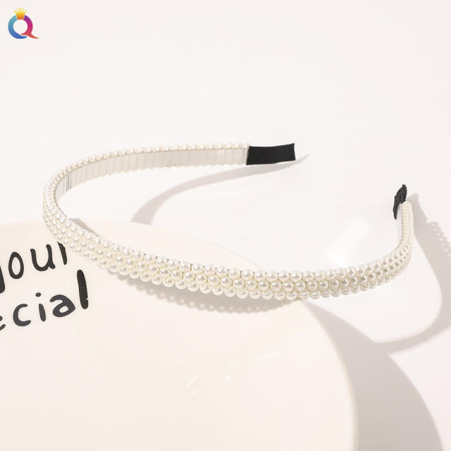 Korean fashion faux pearl beads headband