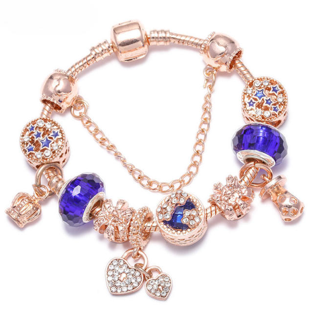 Blue color sereis classic diy bracelet