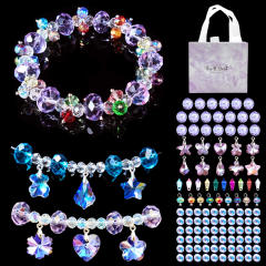 Hot sale children diy crystal beads bracelet set