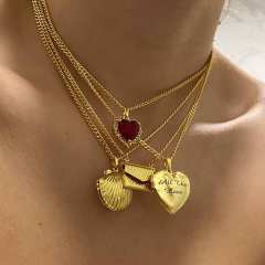 Popular envelop pendant locket necklace