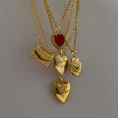 Popular envelop pendant locket necklace