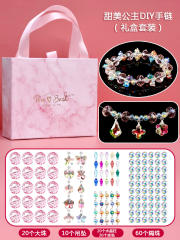 Hot sale children diy crystal beads bracelet set