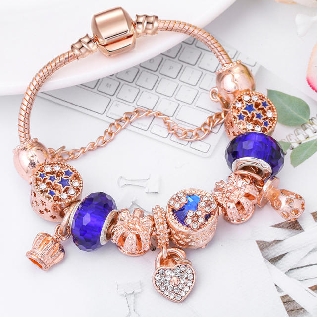 Blue color sereis classic diy bracelet