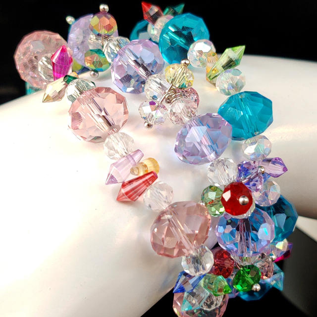 Hot sale children diy crystal beads bracelet set