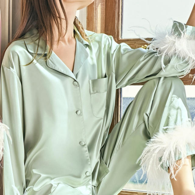 Summer design plain color casual pajamas