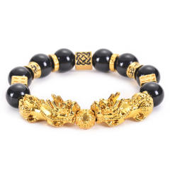 Hot sale imitation Obsidian pixu bracelet