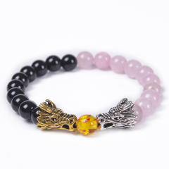 Amazon hot sale natural stone dragon head bead bracelet